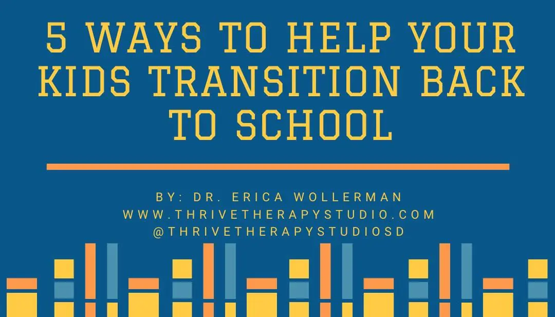 5 Ways to help your Kids Transition Back to School